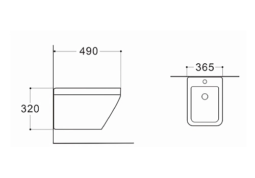Биде подвесное Aquatek ЛИРА AQ1055-00, 490x365x320, цвет белый, крепеж Биде подвесное Aquatek ЛИРА AQ1055-00, 490x365x320, цвет белый, крепеж