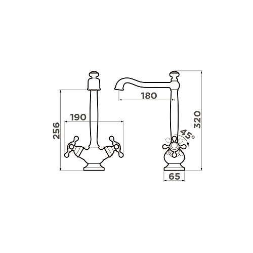 Смеситель для кухни Omoikiri Kagoshima-C OKAG-CR-35 Смеситель для кухни Omoikiri Kagoshima-C OKAG-CR-35