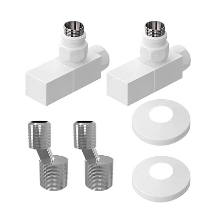 Набор подключения Lemark LM03412SW с квадратными вентилями, белый Набор подключения Lemark LM03412SW с квадратными вентилями, белый