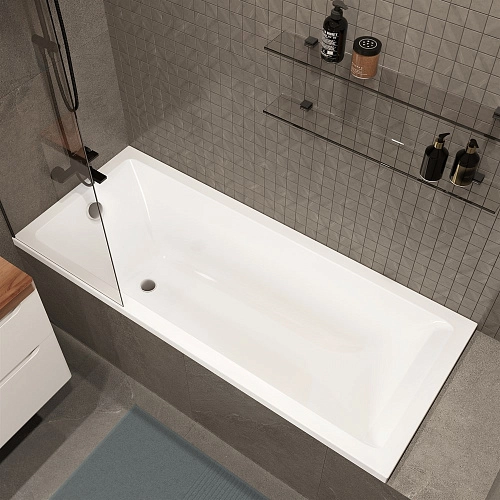 Акриловая ванна STWORKI Карлстад 170x70, с каркасом и сливом-переливом 563277 Акриловая ванна STWORKI Карлстад 170x70, с каркасом и сливом-переливом 563277