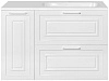 Тумба под раковину Style Line Альба (2 ящ./корзина) Барселона 90 Правая Люкс, белый, PLUS ЛС-000010054