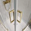 Душевой уголок BelBagno LUCE-A-2-100-C-ORO 100x100 см, профиль золото, стекло прозрачное Душевой уголок BelBagno LUCE-A-2-100-C-ORO 100x100 см, профиль золото, стекло прозрачное