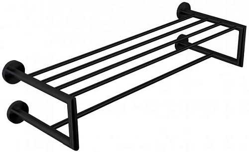 Полотенцедержатель NOFER NIZA 16854.N с 4 креплениями к стене черная Полотенцедержатель NOFER NIZA 16854.N с 4 креплениями к стене черная