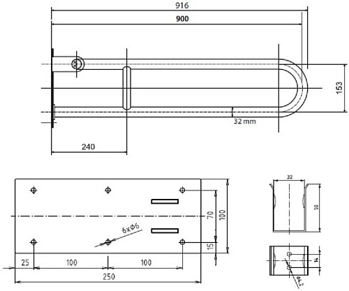 Поручень Bemeta HELP program 301102902 Поручень Bemeta HELP program 301102902