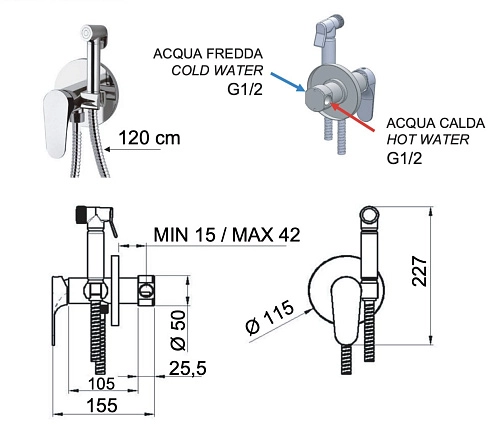 Гигиенический душ Remer Class Line L65W Гигиенический душ Remer Class Line L65W