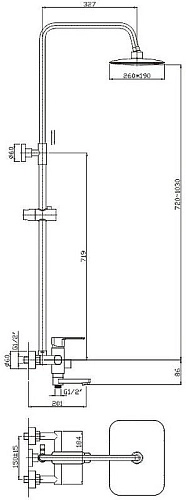 Душевая система Haiba HB2402 Душевая система Haiba HB2402