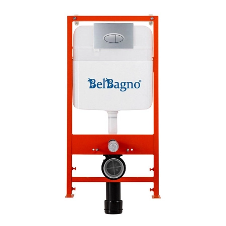 Инсталляция для унитаза BelBagno BB026 с клавишей смыва BB050CR.MAT