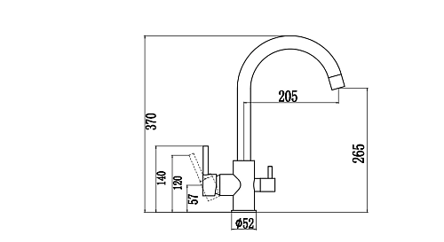 Смеситель для кухни Fmark под фильтр питьевой воды (FS0462) Смеситель для кухни Fmark под фильтр питьевой воды (FS0462)