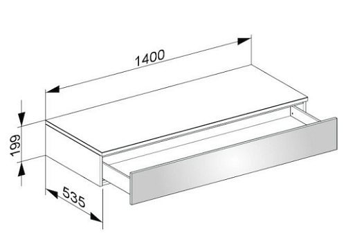 Тумба под раковину Keuco Edition 400 31760YY0000, 1400х199х535 мм Тумба под раковину Keuco Edition 400 31760YY0000, 1400х199х535 мм