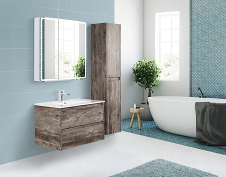 Зеркальный шкаф SPC-MAR-800/800-2A-LED-TCH 12W220-240V 800x800x150 с подсветкой и сенсорным выключателем