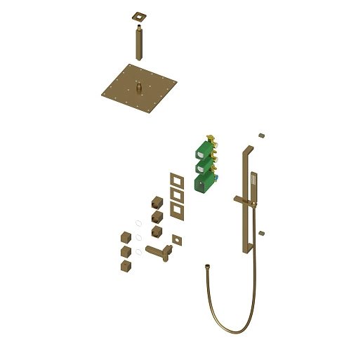 Душевая система Timo Selene SX-2239/17SM встраиваемая с термостатом золото матовое Душевая система Timo Selene SX-2239/17SM встраиваемая с термостатом золото матовое