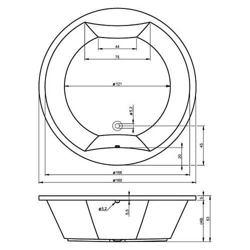 Акриловая ванна Riho Colorado BB0200500000000 180x180 Акриловая ванна Riho Colorado BB0200500000000 180x180
