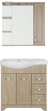 Зеркальный шкаф Style Line Олеандр-2 800/С, Люкс Карпатская ель ЛС-000010027 Зеркальный шкаф Style Line Олеандр-2 800/С, Люкс Карпатская ель ЛС-000010027