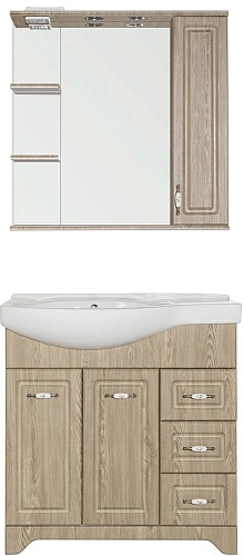 Зеркальный шкаф Style Line Олеандр-2 800/С, Люкс Карпатская ель ЛС-000010027 Зеркальный шкаф Style Line Олеандр-2 800/С, Люкс Карпатская ель ЛС-000010027