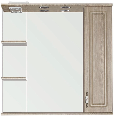 Зеркальный шкаф Style Line Олеандр-2 800/С, Люкс Карпатская ель ЛС-000010027 Зеркальный шкаф Style Line Олеандр-2 800/С, Люкс Карпатская ель ЛС-000010027