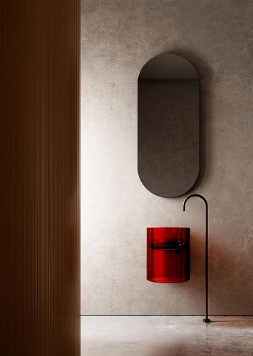 Раковина ABBER Kristall AT2704Rubin подвесная, прозрачная, красная Раковина ABBER Kristall AT2704Rubin подвесная, прозрачная, красная