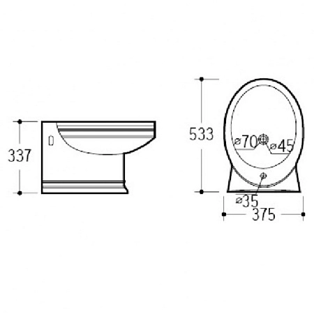 Биде подвесное Boheme Puro 955