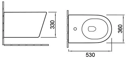 Биде подвесное Vincea Piatti VTB1-11 Биде подвесное Vincea Piatti VTB1-11