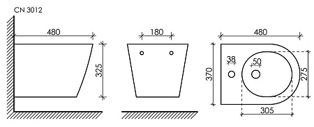 Биде подвесное Ceramica Nova FORMA CN3012