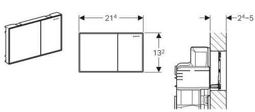 Клавиша смыва Geberit 115.640.SQ.1 Sigma60 стекло цвета умбры Клавиша смыва Geberit 115.640.SQ.1 Sigma60 стекло цвета умбры