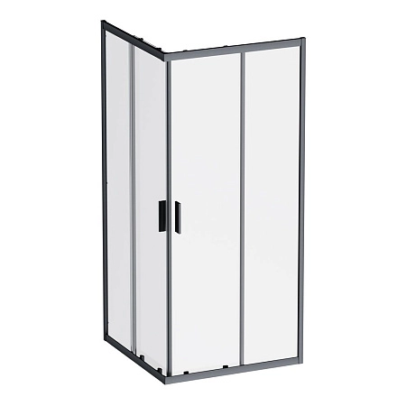 Душевой уголок AM.PM Gem W90G-403-9090BT 90x90 черный матовый, стекло прозрачное