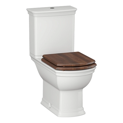 Унитаз напольный Opadiris Риспекто OS239722N белый, ободковый, сиденье светлый орех, крышка бачка керамика Унитаз напольный Opadiris Риспекто OS239722N белый, ободковый, сиденье светлый орех, крышка бачка керамика