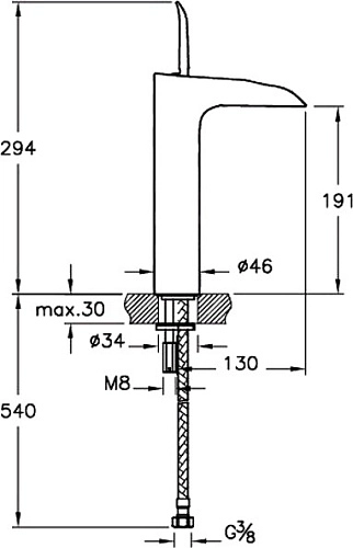 Смеситель для раковины Vitra T4 A42477EXP, хром Смеситель для раковины Vitra T4 A42477EXP, хром