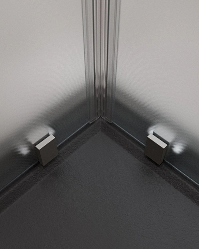 Душевой уголок CEZARES MOLVENO-A-2-90-P-GM цвет профиля оружейная сталь стекло рифленое 900x900 мм Душевой уголок CEZARES MOLVENO-A-2-90-P-GM цвет профиля оружейная сталь стекло рифленое 900x900 мм