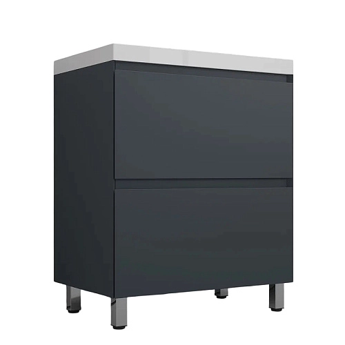 Тумба под раковину Style Line Манхэттен 70 см ЛС-00002375 напольная, графит Тумба под раковину Style Line Манхэттен 70 см ЛС-00002375 напольная, графит