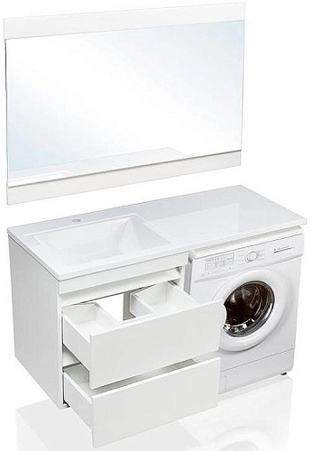 Тумба под раковину Style Line Даллас 110 люкс PLUS эмаль белый СС-00002350 Тумба под раковину Style Line Даллас 110 люкс PLUS эмаль белый СС-00002350