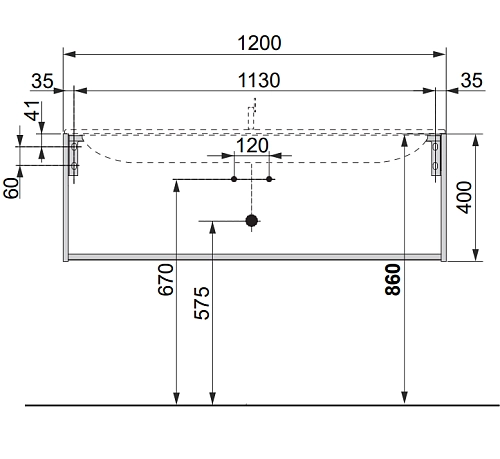 Тумба под раковину Keuco Plan 32981YY0000, 1200х400х490 мм Тумба под раковину Keuco Plan 32981YY0000, 1200х400х490 мм