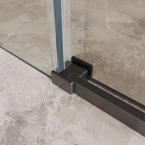 Душевая дверь BelBagno SOFT_CLOSE-1-BF-1-150-C-GM 150 см, профиль оружейная сталь, стекло прозрачное Душевая дверь BelBagno SOFT_CLOSE-1-BF-1-150-C-GM 150 см, профиль оружейная сталь, стекло прозрачное