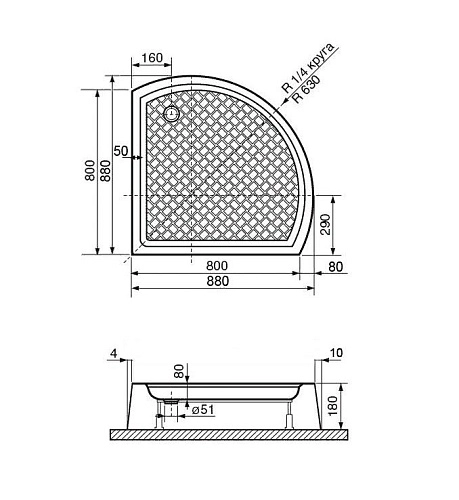Душевой поддон RGW LUX/TN-PLUTO 16180388-71 Душевой поддон RGW LUX/TN-PLUTO 16180388-71