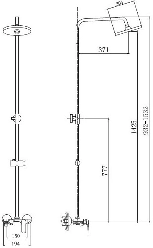 Душевая система Haiba HB24804 Душевая система Haiba HB24804