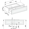 Тумба под раковину Keuco Edition 11 31163XX0000, 1400х350х535 мм Тумба под раковину Keuco Edition 11 31163XX0000, 1400х350х535 мм