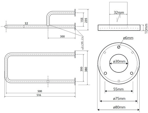 Поручень Bemeta HELP program 301112101 Поручень Bemeta HELP program 301112101