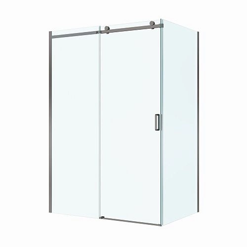 Душевой уголок BelBagno SOFT_CLOSE-2-AH-1-140/80-C-GM 140x80 см, профиль оружейная сталь, стекло прозрачное Душевой уголок BelBagno SOFT_CLOSE-2-AH-1-140/80-C-GM 140x80 см, профиль оружейная сталь, стекло прозрачное