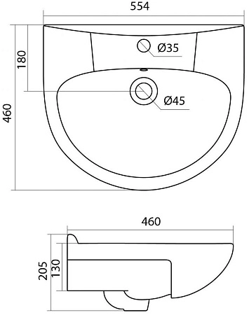 Раковина Style Line Антик-55 ЛС-00000158 Раковина Style Line Антик-55 ЛС-00000158
