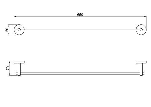 Полотенцедержатель Aquatek Бетта AQ4614BGM черный хром шлифованный Полотенцедержатель Aquatek Бетта AQ4614BGM черный хром шлифованный