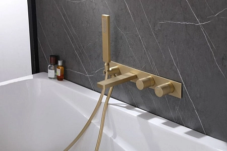 Смеситель для ванны ABBER Rund AF8730G скрытого монтажа, золото матовое