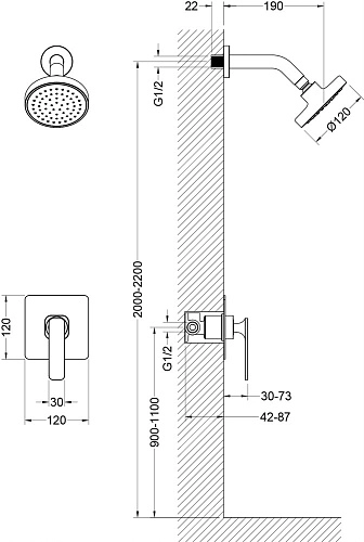 Душевая система Timo Torne SX-4379/00SM встроенная, хром Душевая система Timo Torne SX-4379/00SM встроенная, хром