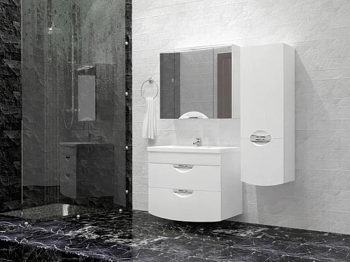 Зеркальный шкаф Style Line Жасмин 2 800/С, Люкс белый ЛС-000010036 Зеркальный шкаф Style Line Жасмин 2 800/С, Люкс белый ЛС-000010036