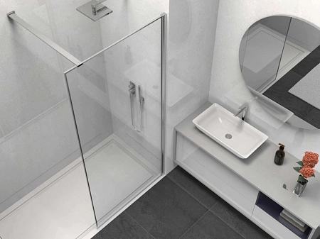 Душевая перегородка Vincea Walk-In VSW-1HS800CL, 800x2000, хром, стекло прозрачное