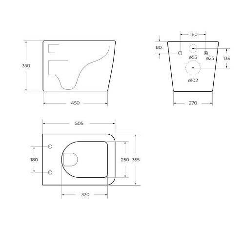 Унитаз подвесной BelBagno VENETO BB132CHR/BB132SC безободковый с сиденьем Унитаз подвесной BelBagno VENETO BB132CHR/BB132SC безободковый с сиденьем