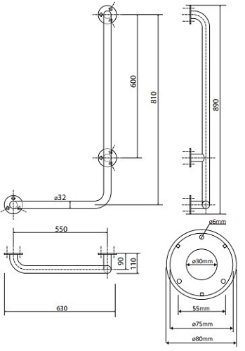 Поручень Bemeta HELP program 301122041 Поручень Bemeta HELP program 301122041