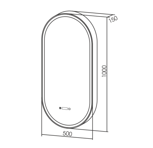 Зеркальный шкаф SILVER MIRRORS 500x1000 ЖК-часы, подогрев, сенс. выключатель Soho-BLACK (LED-0000261 LED-00002612 Зеркальный шкаф SILVER MIRRORS 500x1000 ЖК-часы, подогрев, сенс. выключатель Soho-BLACK (LED-0000261 LED-00002612