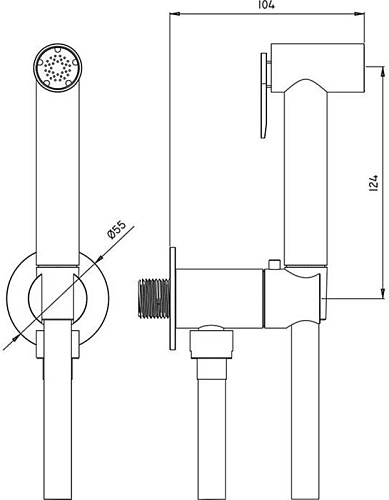 Гигиеническая лейка Cisal Shower TT00792540 черный Гигиеническая лейка Cisal Shower TT00792540 черный