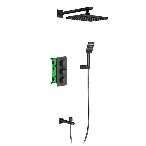 Душевая система Timo Petruma SX-5049/03SM встраиваемая с термостатом черный Душевая система Timo Petruma SX-5049/03SM встраиваемая с термостатом черный