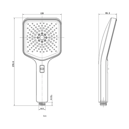 Душевая лейка Vincea VSHN-3I4HCH с шлангом Inspire, хром Душевая лейка Vincea VSHN-3I4HCH с шлангом Inspire, хром