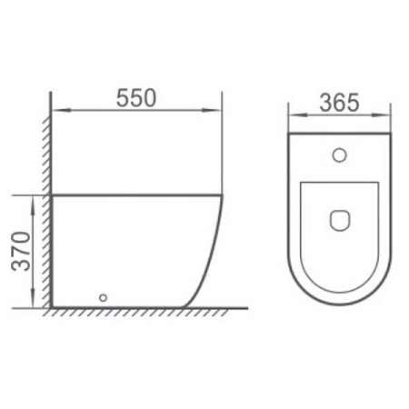 Биде подвесное Boheme NERO 962